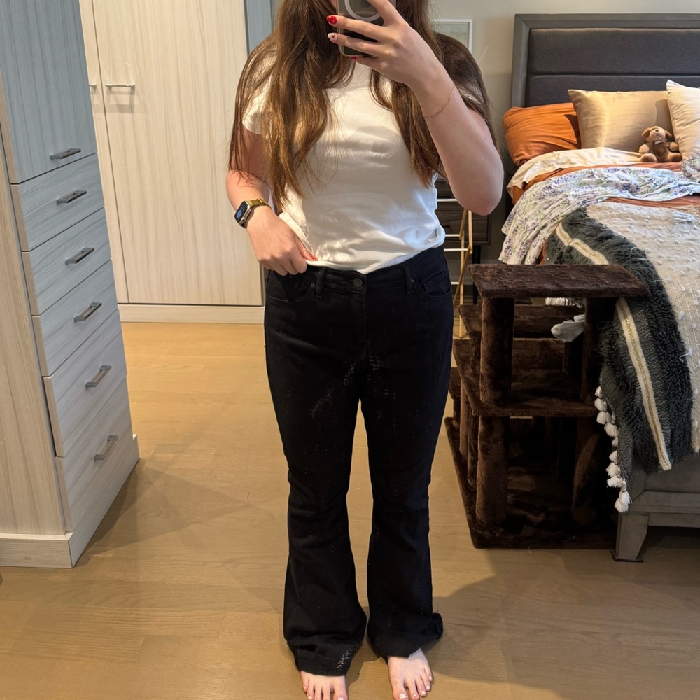 Topshop Black Flare Jeans